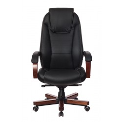 Кресло руководителя Бюрократ T-9923WALNUT черный кожа крестовина металл/дерево