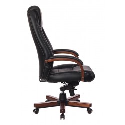 Кресло руководителя Бюрократ T-9923WALNUT черный кожа крестовина металл/дерево