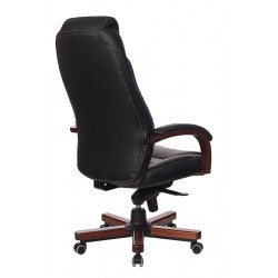 Кресло руководителя Бюрократ T-9923WALNUT черный кожа крестовина металл/дерево