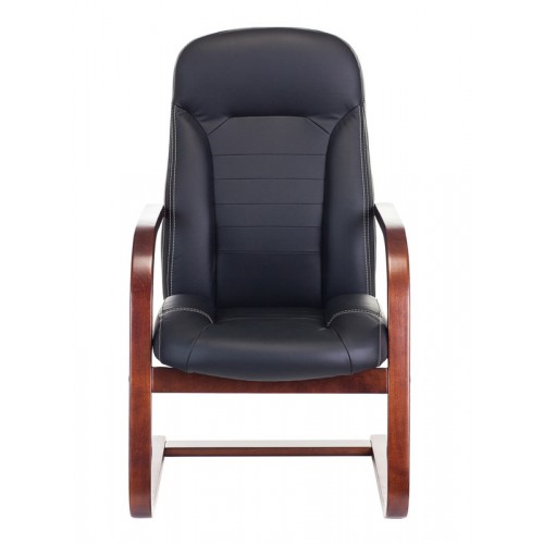 Кресло Бюрократ T-9923WALNUT-AV черный кожа полозья дерево