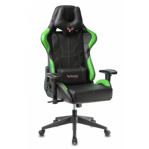 Кресло игровое Zombie VIKING 5 AERO черный/салатовый искусственная кожа с подголов. крестовина пластик