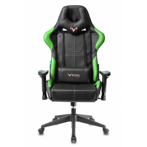 Кресло игровое Zombie VIKING 5 AERO черный/салатовый искусственная кожа с подголов. крестовина пластик