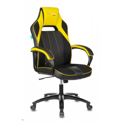 Кресло игровое Zombie VIKING 2 AERO черный/желтый искусст.кожа/ткань крестовина пластик