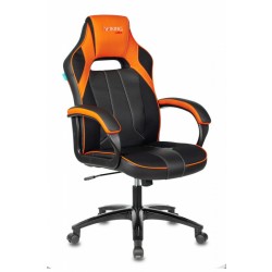Кресло игровое Zombie VIKING 2 AERO черный/оранжевый искусст.кожа/ткань крестовина пластик