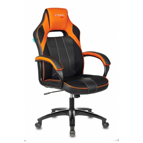 Кресло игровое Zombie VIKING 2 AERO черный/оранжевый искусст.кожа/ткань крестовина пластик