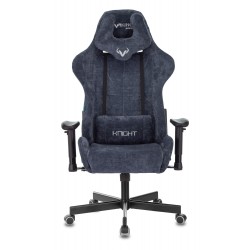 Кресло игровое Zombie VIKING KNIGHT Fabric синий Light-27 с подголов. крестовина металл