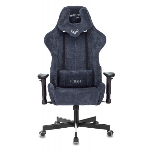 Кресло игровое Zombie VIKING KNIGHT Fabric синий Light-27 с подголов. крестовина металл