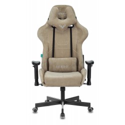 Кресло игровое Zombie VIKING KNIGHT Fabric песочный Light-21 с подголов. крестовина металл
