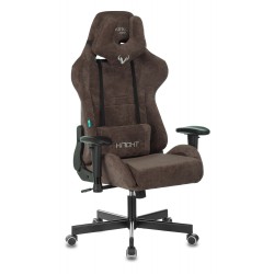 Кресло игровое Zombie VIKING KNIGHT Fabric темно-коричневый Light-10 с подголов. крестовина металл
