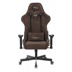 Кресло игровое Zombie VIKING KNIGHT Fabric темно-коричневый Light-10 с подголов. крестовина металл