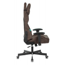 Кресло игровое Zombie VIKING KNIGHT Fabric темно-коричневый Light-10 с подголов. крестовина металл