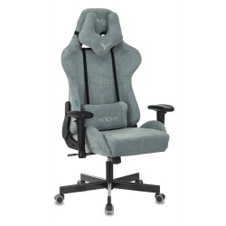 Кресло игровое Zombie VIKING KNIGHT Fabric серо-голубой Light-28 с подголов. крестовина металл