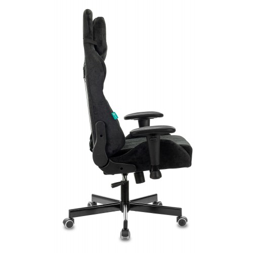 Кресло игровое Zombie VIKING KNIGHT Fabric черный Light-20 с подголов. крестовина металл