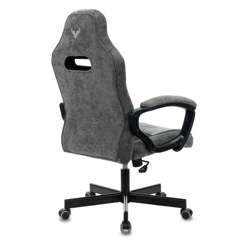 Кресло игровое Zombie VIKING 6 KNIGHT Fabric серый/черный с подголов. крестовина металл