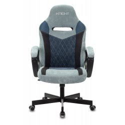 Кресло игровое Zombie VIKING 6 KNIGHT Fabric серо-голубой с подголов. крестовина металл