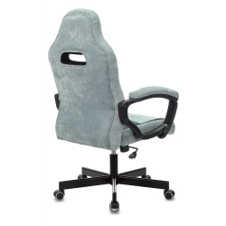 Кресло игровое Zombie VIKING 6 KNIGHT Fabric серо-голубой с подголов. крестовина металл