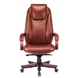 Кресло руководителя Бюрократ T-9923WALNUT светло-коричневый Leather Eichel кожа крестовина металл/дерево