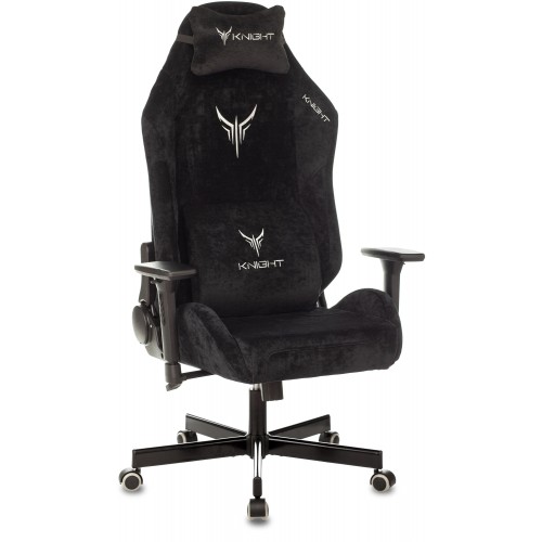 Кресло игровое Knight N1 Fabric черный Light-20 с подголов. крестовина металл