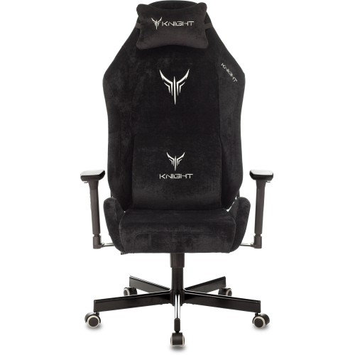 Кресло игровое Knight N1 Fabric черный Light-20 с подголов. крестовина металл