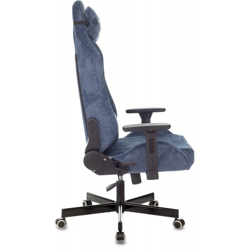 Кресло игровое Knight N1 Fabric синий Light-27 с подголов. крестовина металл