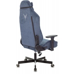 Кресло игровое Knight N1 Fabric синий Light-27 с подголов. крестовина металл