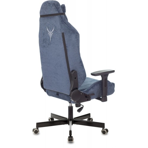 Кресло игровое Knight N1 Fabric синий Light-27 с подголов. крестовина металл