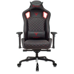 Кресло игровое Knight Titan черный/красный ромбик эко.кожа с подголов. крестовина металл