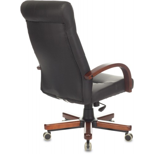 Кресло руководителя Бюрократ T-9928WALNUT/ECO черный эко.кожа крестовина металл/дерево