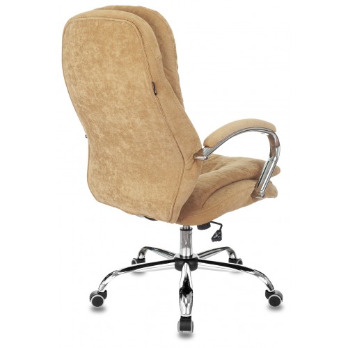 Кресло руководителя Бюрократ T-9950SL Fabric горчичный Velvet 73 крестовина металл хром