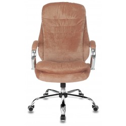 Кресло руководителя Бюрократ T-9950SL Fabric светло-коричневый Velvet 90 крестовина металл хром