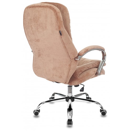 Кресло руководителя Бюрократ T-9950SL Fabric светло-коричневый Velvet 90 крестовина металл хром