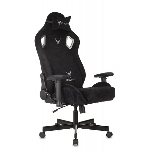 Кресло игровое Knight Outrider черный Light-20 с подголов. крестовина металл