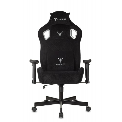 Кресло игровое Knight Outrider черный Light-20 с подголов. крестовина металл