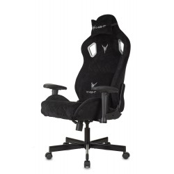 Кресло игровое Knight Outrider черный Light-20 с подголов. крестовина металл