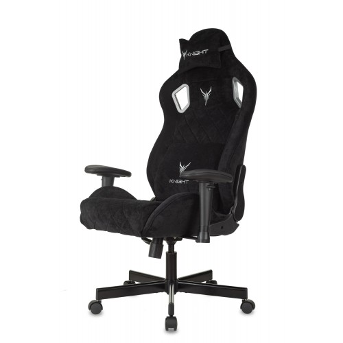 Кресло игровое Knight Outrider черный Light-20 с подголов. крестовина металл