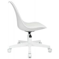 Кресло Бюрократ CH-W333 белый сиденье молочный Velvet 20 крестов. пластик пластик белый