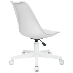 Кресло Бюрократ CH-W333 белый сиденье молочный Velvet 20 крестов. пластик пластик белый