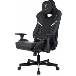 Кресло игровое Knight Thunder 5X черный эко.кожа крестов. металл