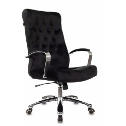 Кресло руководителя Бюрократ T-9928SL Fabric черный Italia Black крестов. металл хром